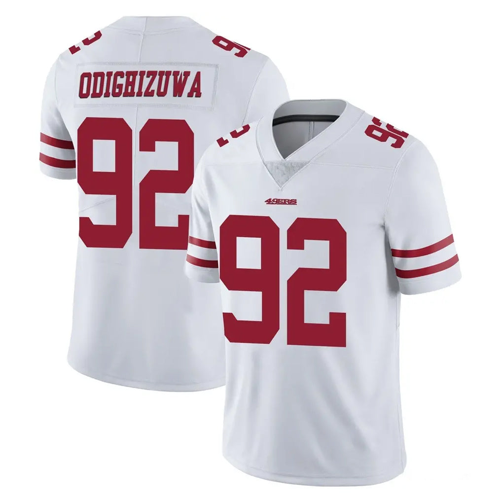 Tuec SF.49ers #92 Osa Odighizuwa Player White Limited Vapor Untouchable Home Game Stitched Jerseys