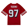 Tuec SF.49ers #97 Bryant Young Mitchell & Ness Scarlet Legacy Replica Stitched Puhic Jersey