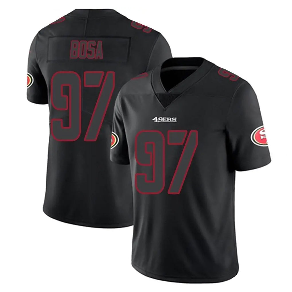 Tuec SF.49ers #97 Nick Bosa Player Black Impact Limited Home Game Stitched Jerseys