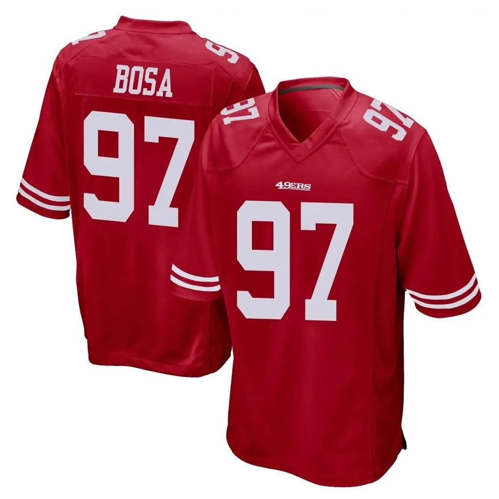 Tuec SF.49ers #97 Nick Bosa Player Red Home Game Stitched Jerseys