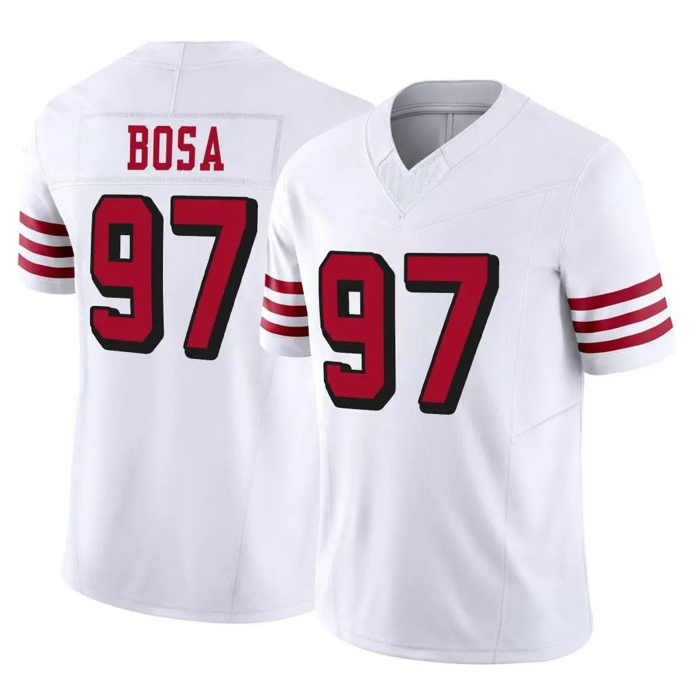 Tuec SF.49ers #97 Nick Bosa Player White Limited Alternate Vapor F.U.S.E. Home Game Stitched Jerseys