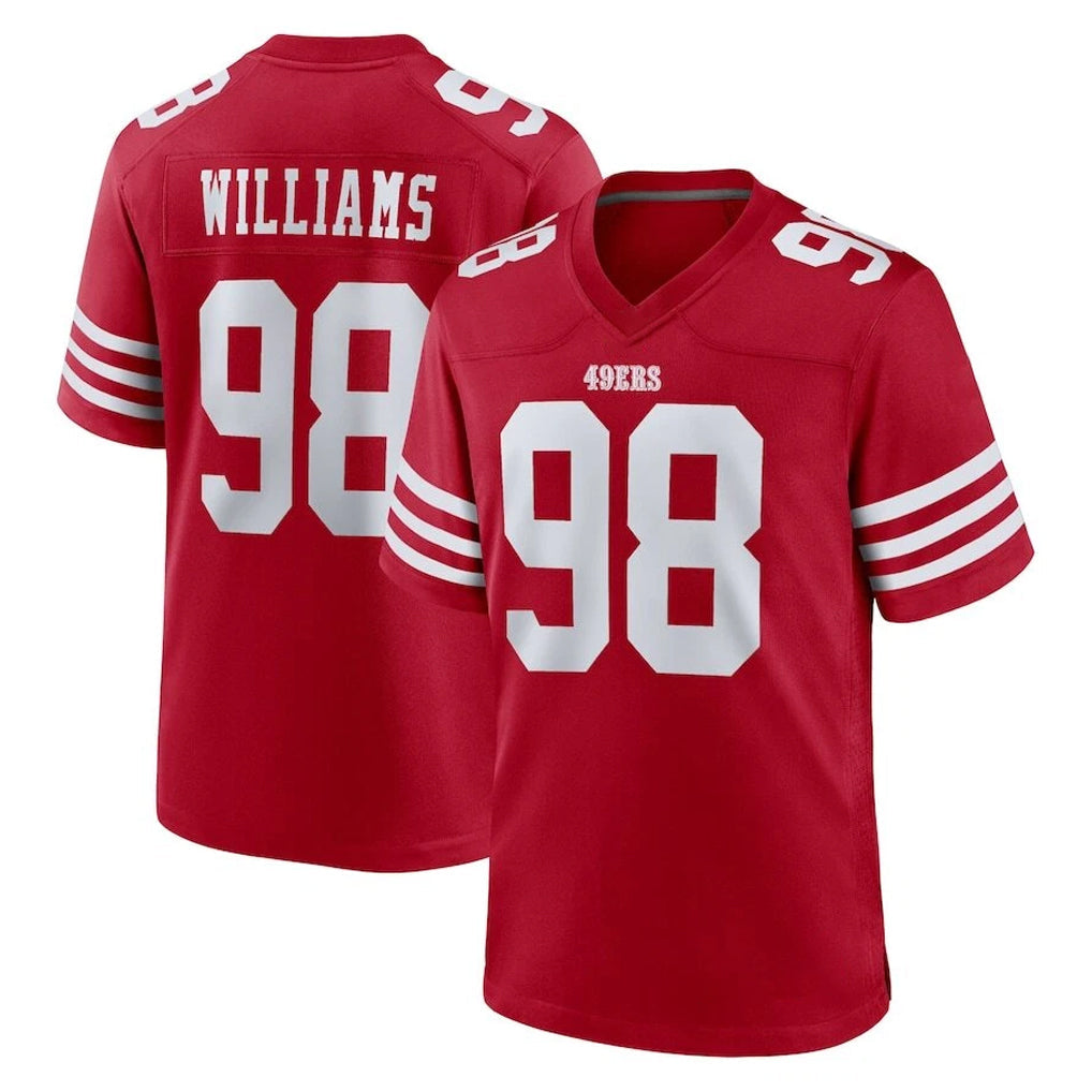 Tuec SF.49ers #98 Mykel Williams Player Red Game Home Stitched Jerseys