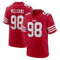 Tuec SF.49ers #98 Mykel Williams Player Red Game Home Stitched Jerseys