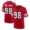 Tuec SF.49ers #98 Mykel Williams Player Red Limited Alternate Home Game Stitched Jerseys