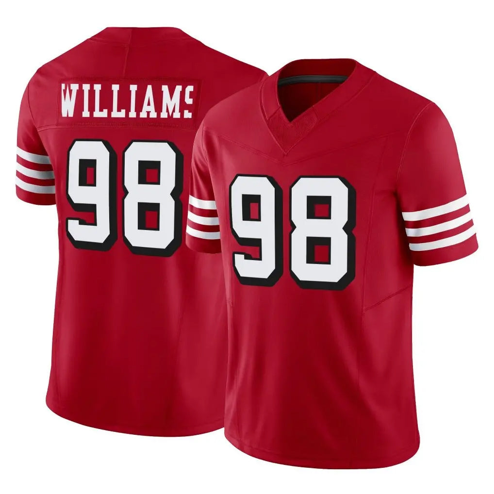 Tuec SF.49ers #98 Mykel Williams Player Red Limited Alternate Vapor F.U.S.E. Home Game Stitched Jerseys