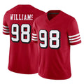 Tuec SF.49ers #98 Mykel Williams Player Red Limited Alternate Vapor F.U.S.E. Home Game Stitched Jerseys