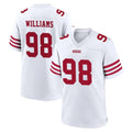 Tuec SF.49ers #98 Mykel Williams Player White Game Home Stitched Jerseys