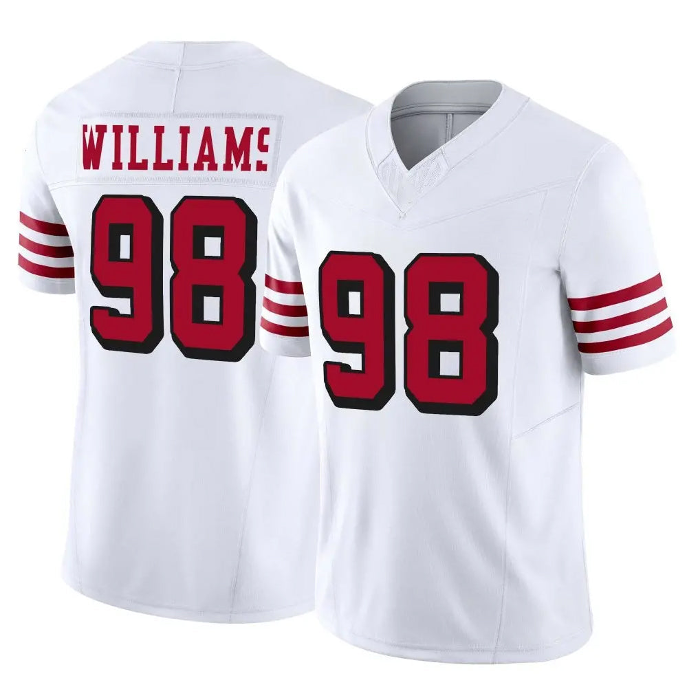 Tuec SF.49ers #98 Mykel Williams Player White Limited Alternate Vapor F.U.S.E. Home Game Stitched Jerseys