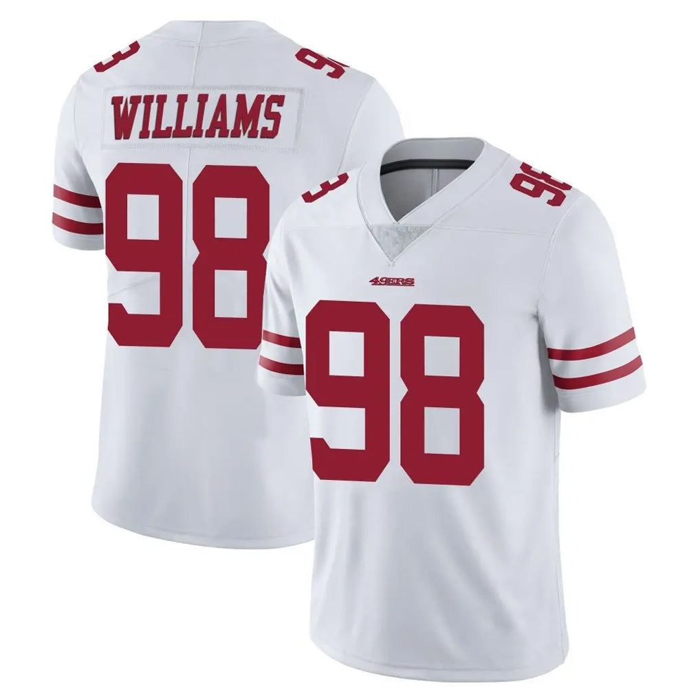 Tuec SF.49ers #98 Mykel Williams Player White Limited Vapor Untouchable Home Game Stitched Jerseys
