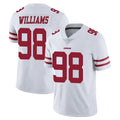 Tuec SF.49ers #98 Mykel Williams Player White Limited Vapor Untouchable Home Game Stitched Jerseys