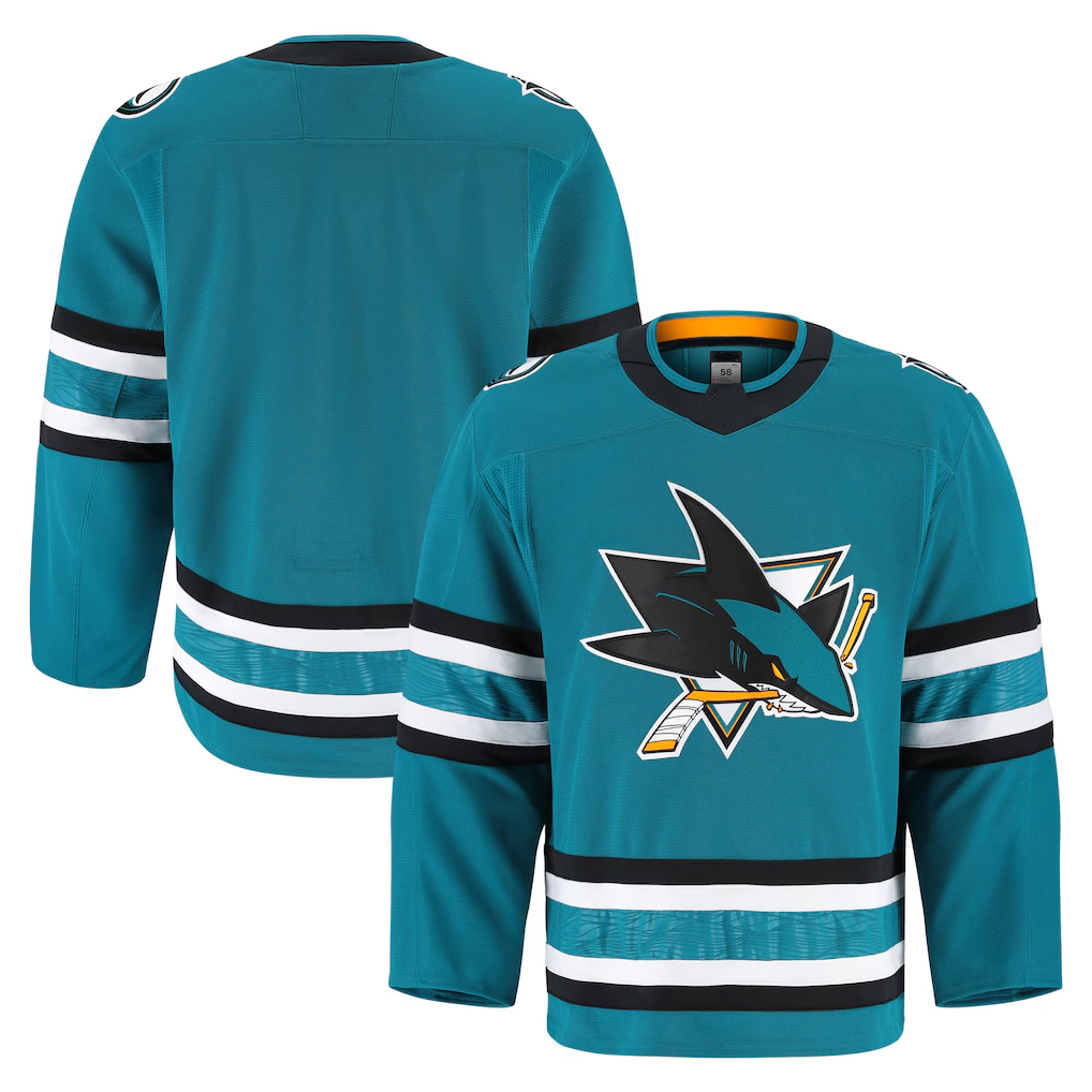 Tuec S.Jose Sharks Teal Home Authentic Pro Jerseys