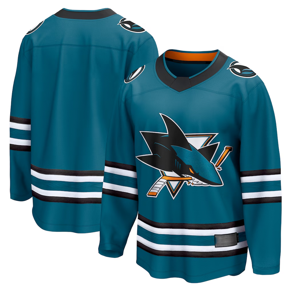 Tuec S.Jose Sharks Teal Home Breakaway Jerseys