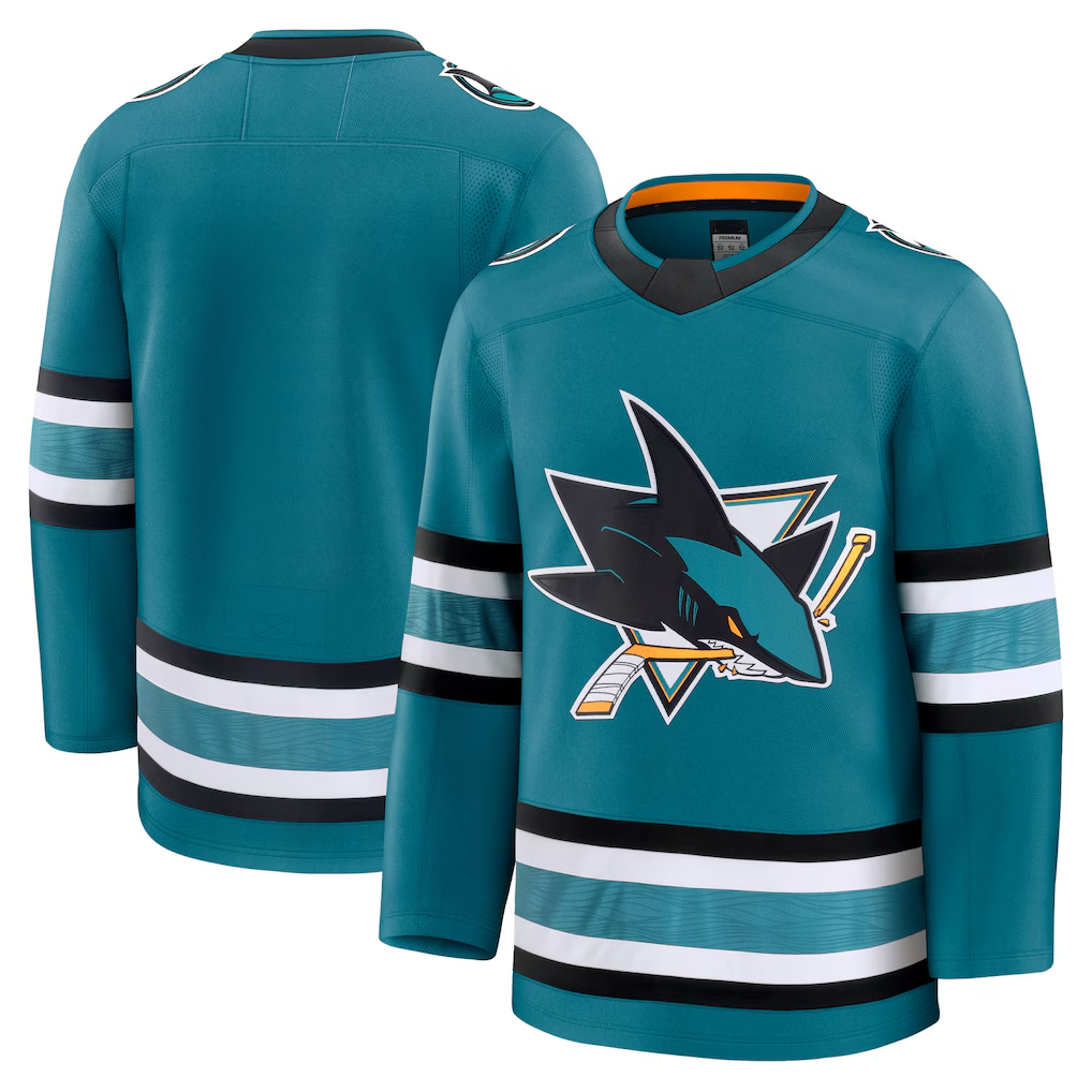 Tuec S.Jose Sharks Teal Home Premium Jerseys