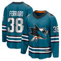 Tuec S.Jose Sharks #38 Mario Ferraro Teal Home Breakaway Player Jerseys