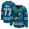 Tuec S.Jose Sharks #77 Michael Misa Teal Breakaway Jerseys