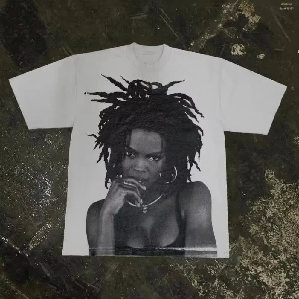 Cheap T-shirt Jerseys 2000s Vintage Casual Girl Print Y2k Women's Tshirts Short Sleeve O-Neck Streetwear Harajuku Gothic Tee Crop Top Men Kid Clothes