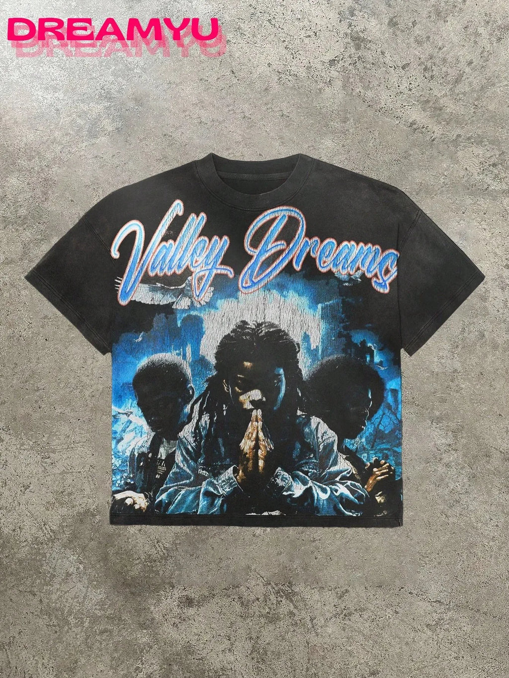 Cheap T-shirt Jerseys 2026 Summer Men's T-shirt with Letter Print Breathable Lightweight Casual Roller Skating Hip-Hop Style Male T-shirt
