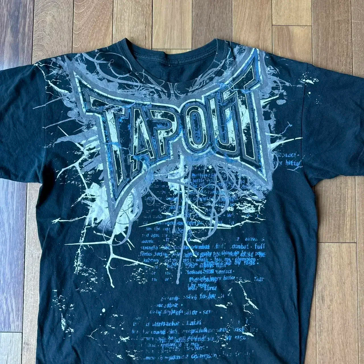 Cheap T-shirt Jerseys Y2K Tapout New men T Shirt Letter Graphic Print Oversized tops Punk Rock Round Neck Tops Harajuku street Hip Hop Pure cotton tee