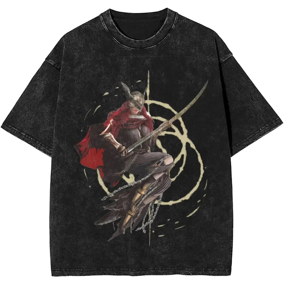 Cheap T-shirt Jerseys Malenia Blade Of Miquella Washed New Arrival Mens Clothes Tee Shirt Homme Graphic T-Shirts Men Tshirt for Men Ropa Hombre 62924