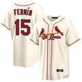 tuec St. Louis Cardinals #15 Jose Fermin Player Cream Home Game Stitched Jerseys