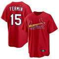 tuec St. Louis Cardinals #15 Jose Fermin Player Red Home Game Stitched Jerseys
