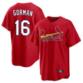 tuec St. Louis Cardinals #16 Nolan Gorman Player Red Home Game Stitched Jerseys