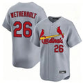 tuec St. Louis Cardinals #26 JJ Wetherholt Player Gray Home Limited Stitched Jerseys