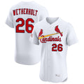 tuec St. Louis Cardinals #26 JJ Wetherholt Player White Home Limited Elite Stitched Jerseys