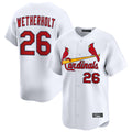 tuec St. Louis Cardinals #26 JJ Wetherholt Player White Home Limited Stitched Jerseys