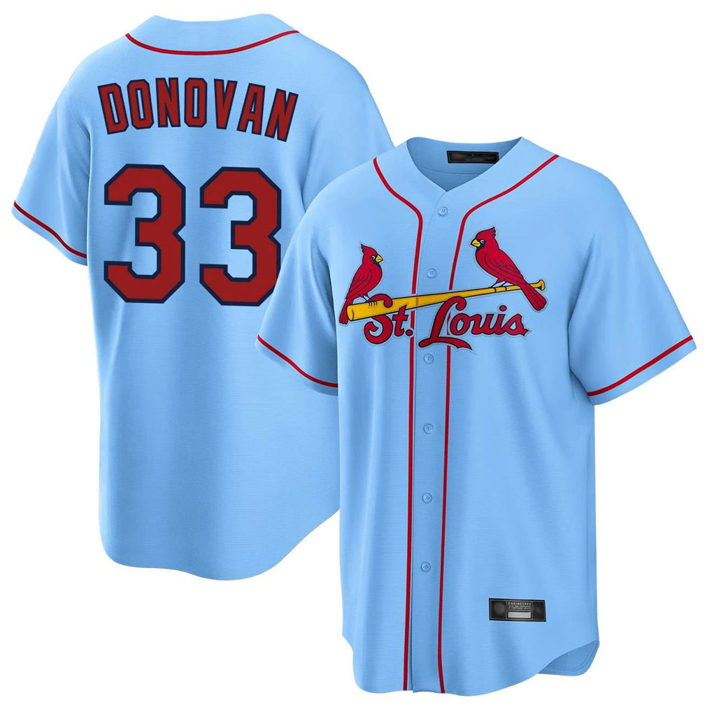 tuec St. Louis Cardinals #33 Brendan Donovan Player Light Blue Home Game Stitched Jerseys