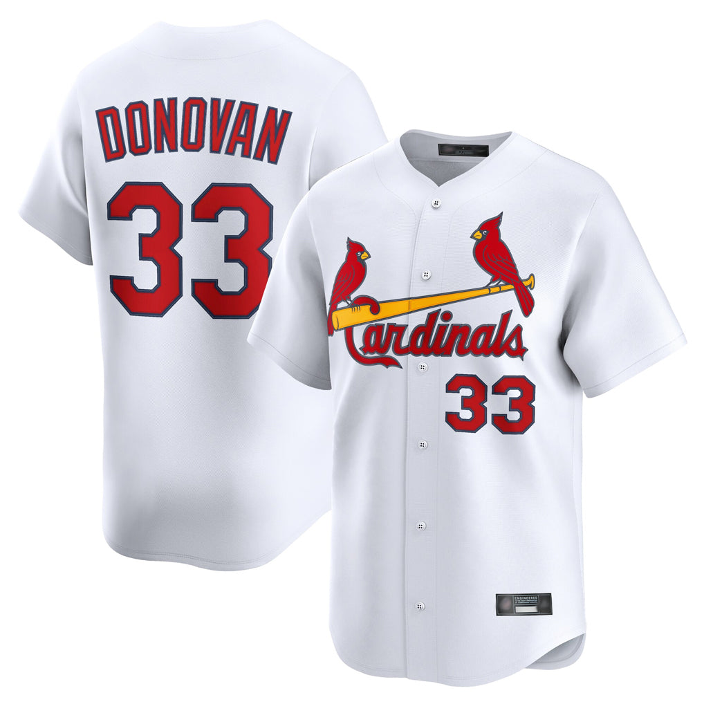 tuec St. Louis Cardinals #33 Brendan Donovan Player White Home Limited Stitched Jerseys