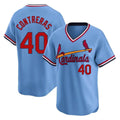 tuec St. Louis Cardinals #40 Willson Contreras Player Light Blue Throwback Cooperstown Collection Limited Stitched Jerseys