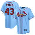 tuec St. Louis Cardinals #43 Pedro Pages Player Light Blue Home Game Stitched Jerseys