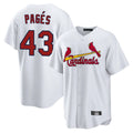 tuec St. Louis Cardinals #43 Pedro Pages Player White Home Game Stitched Jerseys