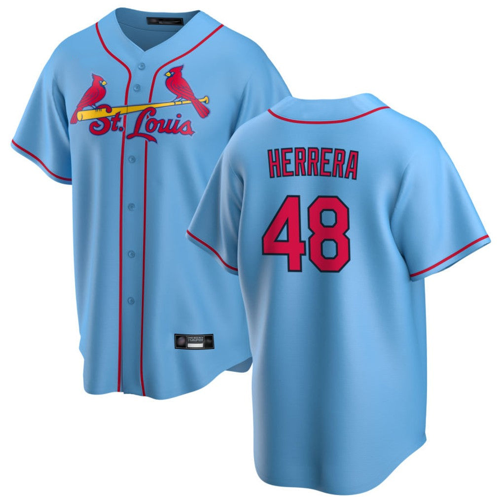 tuec St. Louis Cardinals #48 Ivan Herrera Player Light Blue  Home Game Stitched Jerseys