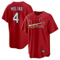 tuec St. Louis Cardinals #4 Yadier Molina Player Red Home Game Stitched Jerseys