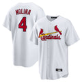 tuec St. Louis Cardinals #4 Yadier Molina Player White Home Game Stitched Jerseys