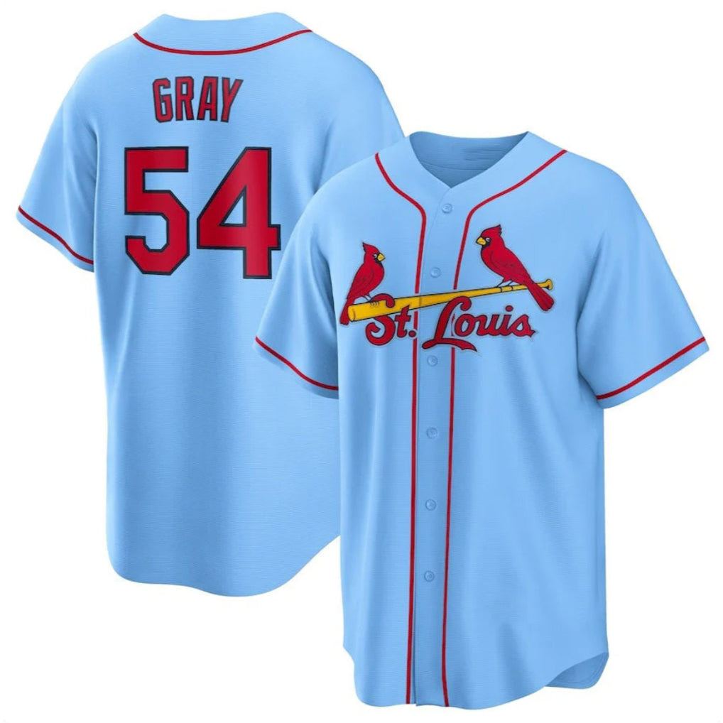 tuec St. Louis Cardinals #54 Sonny Gray Player Light Blue Home Game Stitched Jerseys