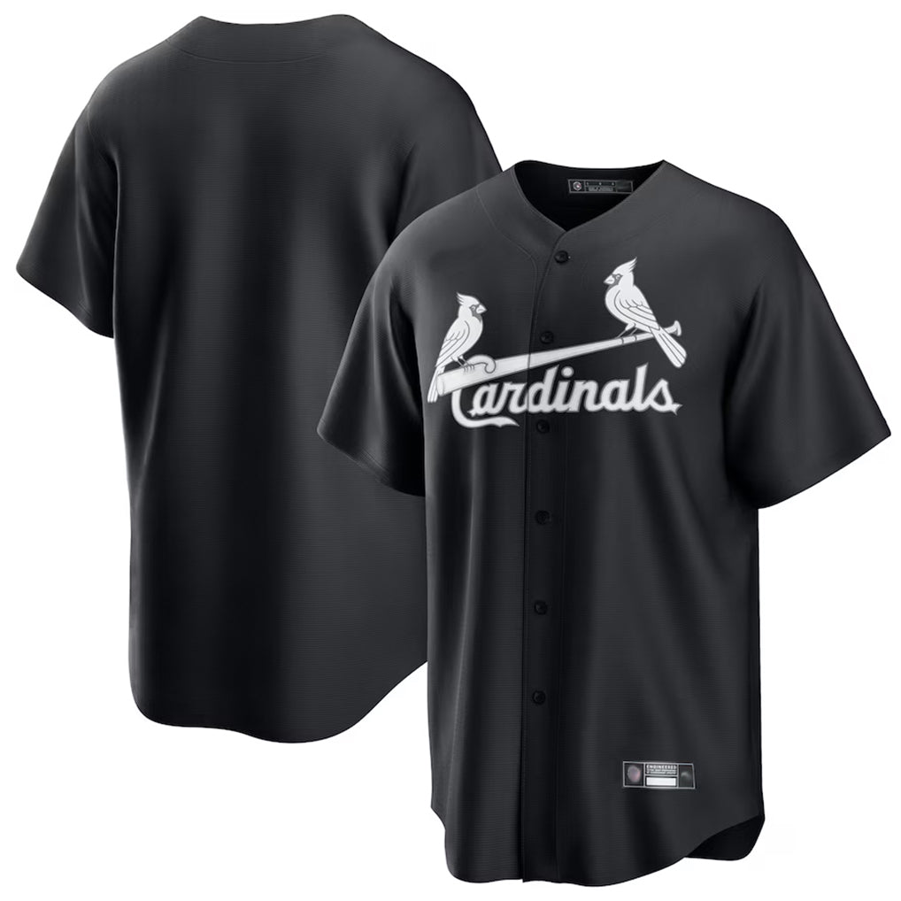 tuec St. Louis Cardinals Blank Player Black Cooperstown Collection Limited Stitched Jerseys