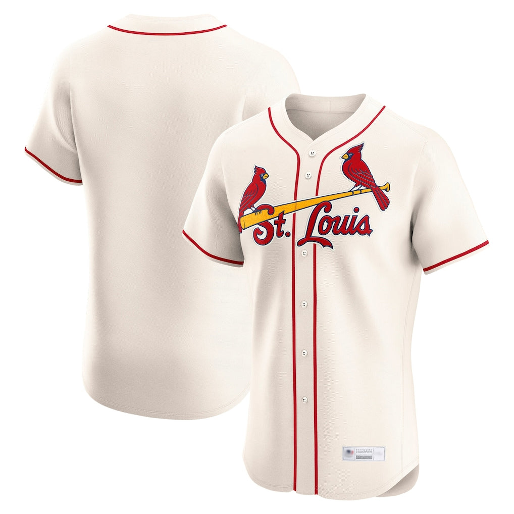 tuec St. Louis Cardinals Blank Player Cream Home Limited Elite Stitched Jerseys