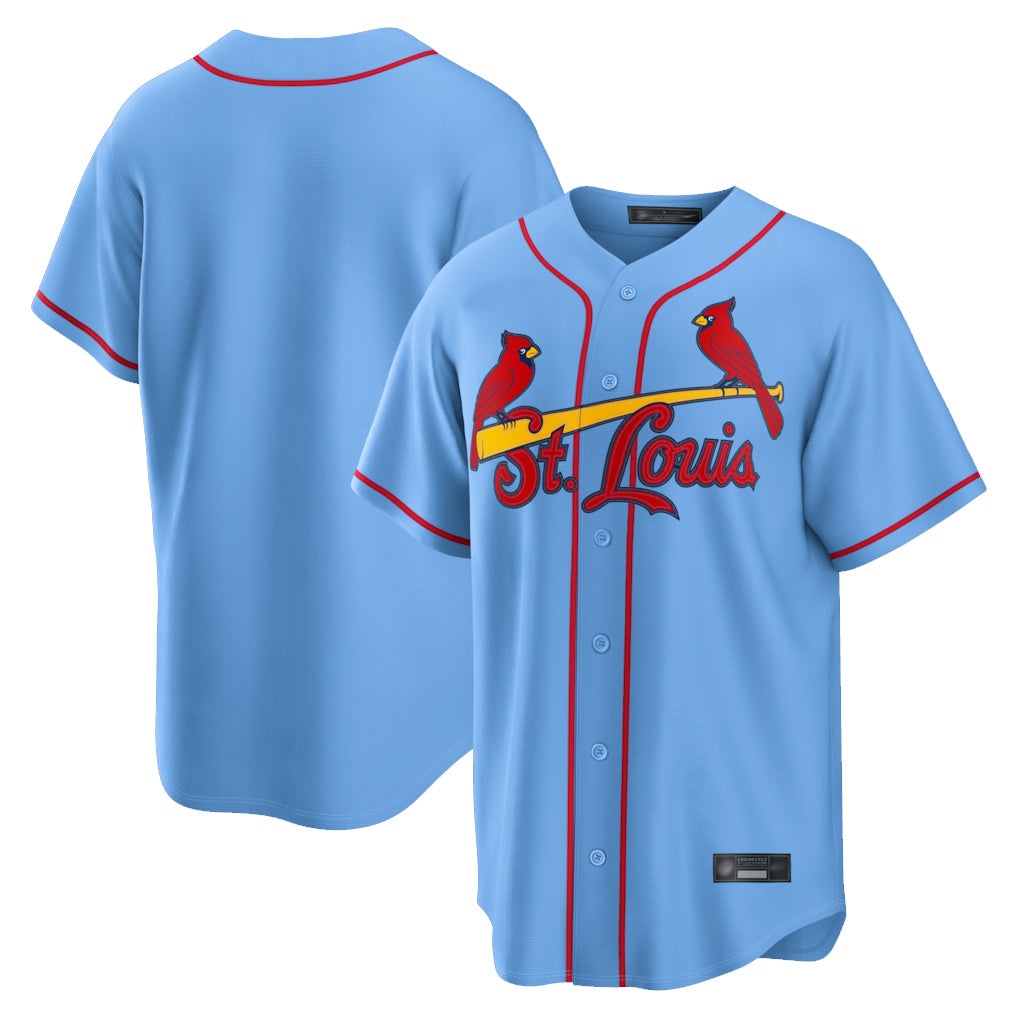 tuec St. Louis Cardinals Blank Player Light Blue Home Limited Game Stitched Jerseys