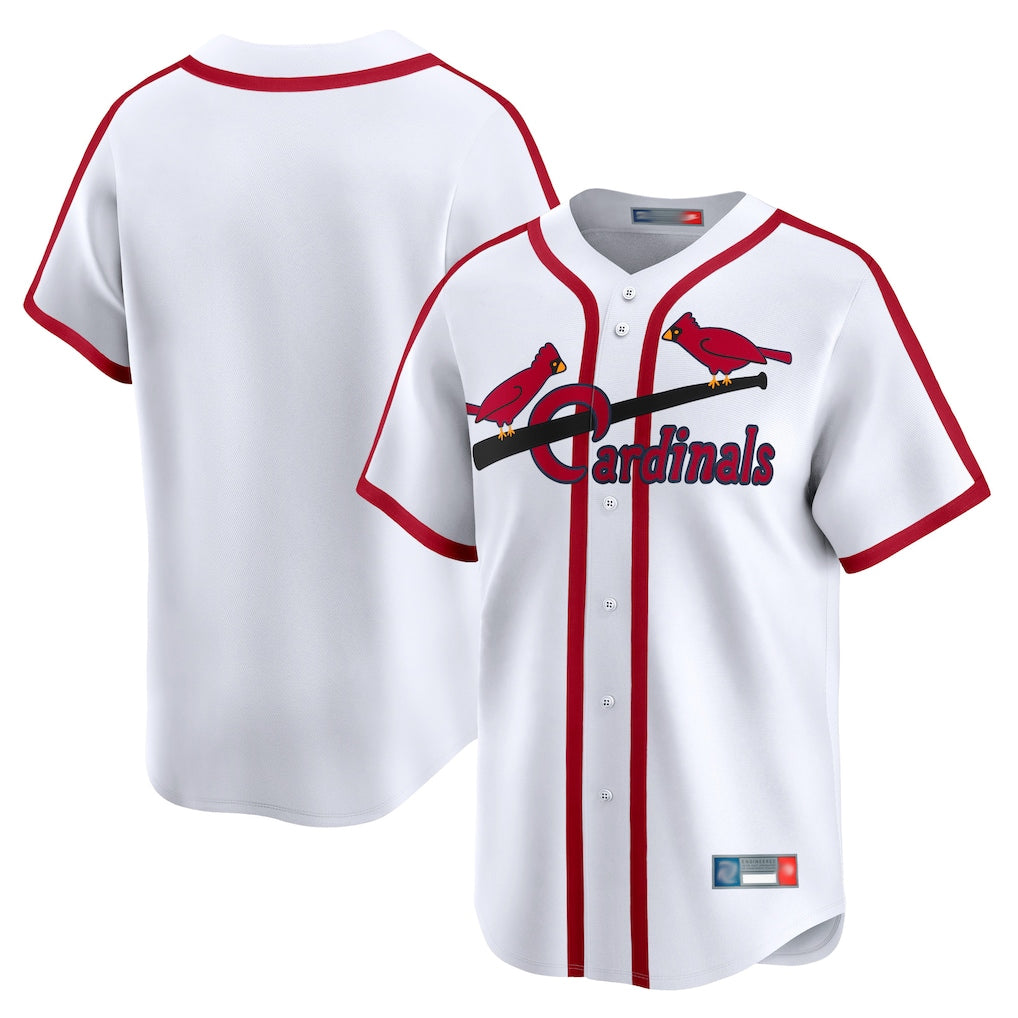 tuec St. Louis Cardinals Blank Player White Cooperstown Collection Limited Stitched Jerseys