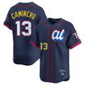 tuec T.Bay Rays #13 Junior Caminero Player Navy All-star Limited Stitched Jersey