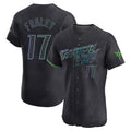 tuec T.Bay Rays #17 Jake Fraley Player Black City Connect Home Limited Elite Stitched Jerseys