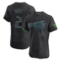 tuec T.Bay Rays #2 Yandy Diaz Player Black City Connect Home Limited Elite Stitched Jerseys