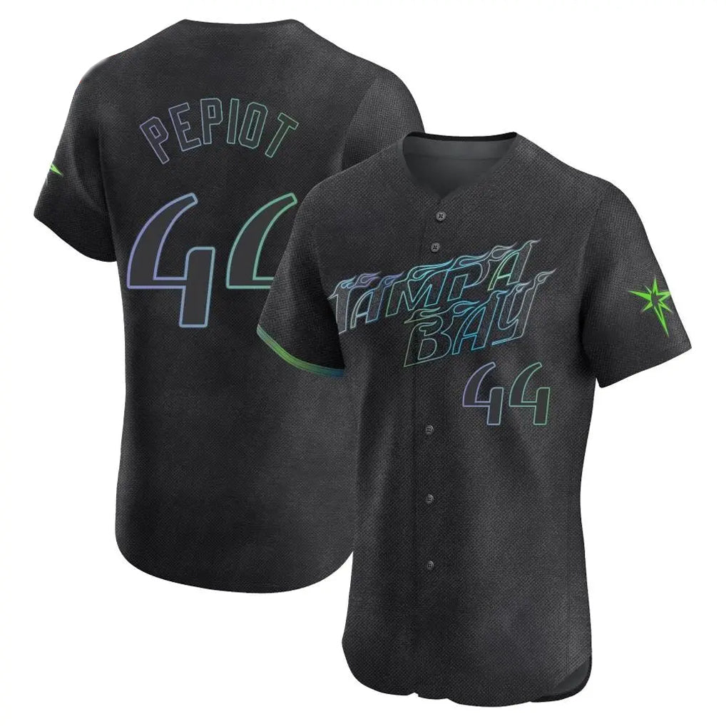 tuec T.Bay Rays #44 Ryan Pepiot Player Black City Connect Home Limited Elite Stitched Jerseys