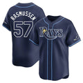 tuec T.Bay Rays #57 Drew Rasmussen Player Navy Home Limited Stitched Jerseys