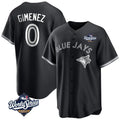 tuec T.Blue Jays #0 Andres Gimenez Player Black 2025 World Series Game Stitched Jerseys