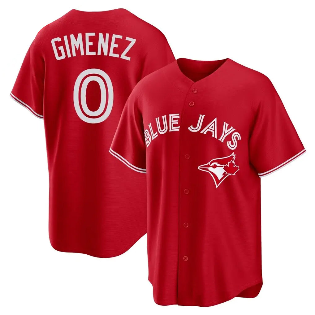tuec T.Blue Jays #0 Andres Gimenez Player Red Home Game Stitched Jerseys
