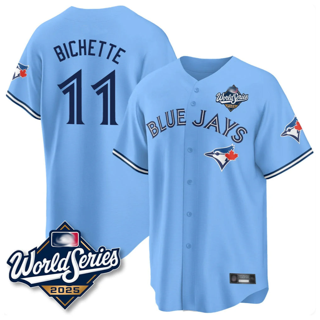 tuec T.Blue Jays #11 Bo Bichette Player Blue 2025 World Series Game Stitched Jerseys